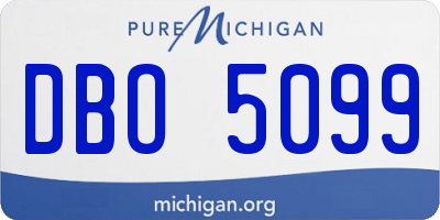 MI license plate DBO5099