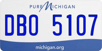 MI license plate DBO5107