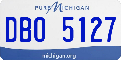 MI license plate DBO5127