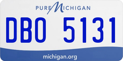 MI license plate DBO5131
