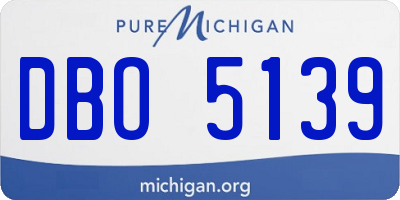 MI license plate DBO5139