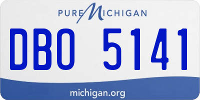 MI license plate DBO5141
