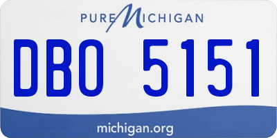 MI license plate DBO5151