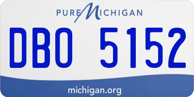 MI license plate DBO5152