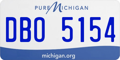 MI license plate DBO5154