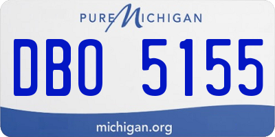 MI license plate DBO5155