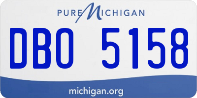 MI license plate DBO5158