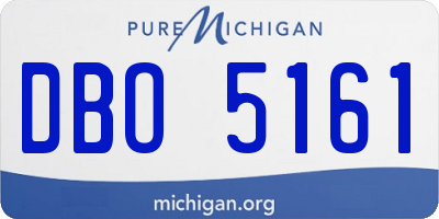 MI license plate DBO5161