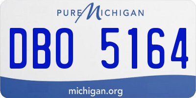 MI license plate DBO5164