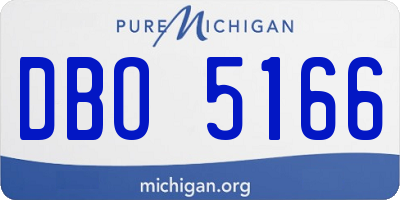 MI license plate DBO5166