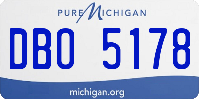 MI license plate DBO5178