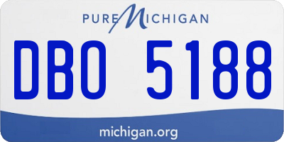 MI license plate DBO5188