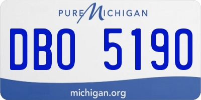 MI license plate DBO5190