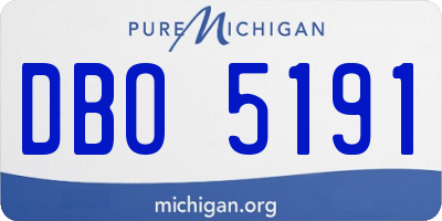 MI license plate DBO5191
