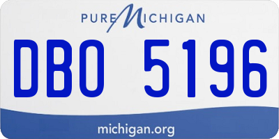 MI license plate DBO5196