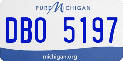 MI license plate DBO5197