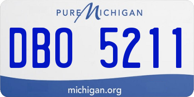 MI license plate DBO5211