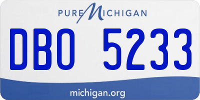 MI license plate DBO5233