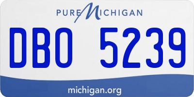MI license plate DBO5239
