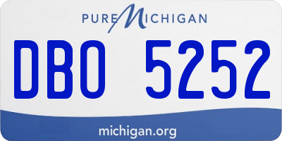 MI license plate DBO5252