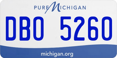 MI license plate DBO5260
