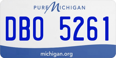 MI license plate DBO5261