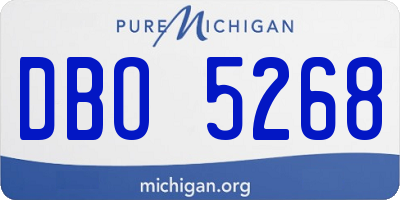 MI license plate DBO5268