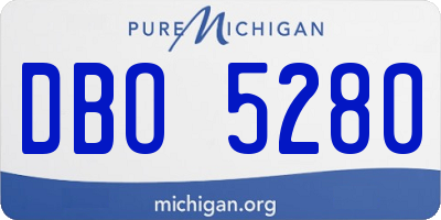 MI license plate DBO5280