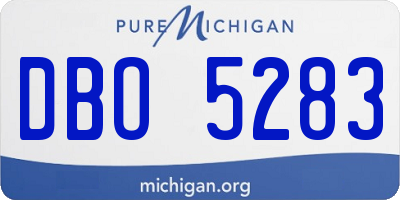 MI license plate DBO5283