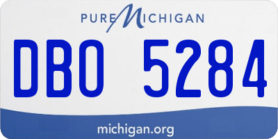 MI license plate DBO5284