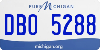 MI license plate DBO5288