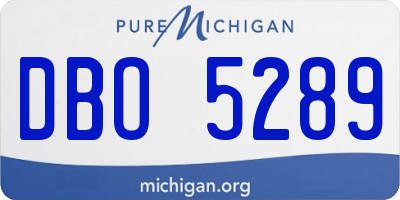 MI license plate DBO5289