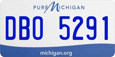 MI license plate DBO5291
