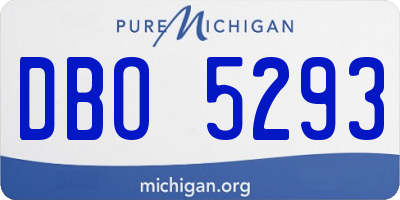 MI license plate DBO5293