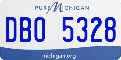 MI license plate DBO5328