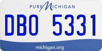 MI license plate DBO5331