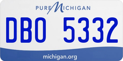 MI license plate DBO5332