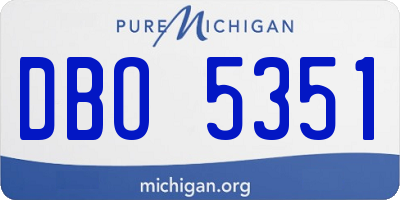 MI license plate DBO5351