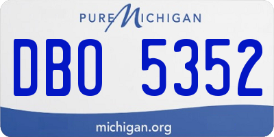 MI license plate DBO5352