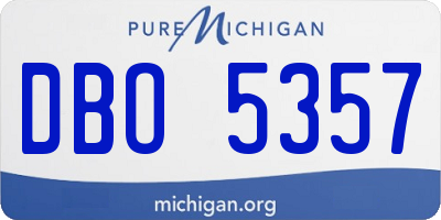 MI license plate DBO5357