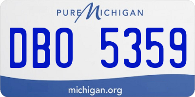 MI license plate DBO5359