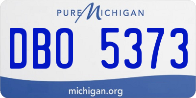 MI license plate DBO5373