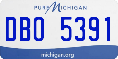 MI license plate DBO5391