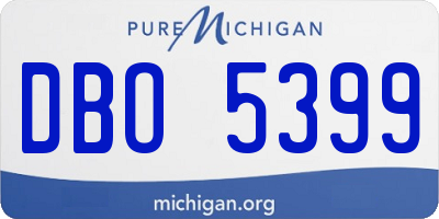 MI license plate DBO5399