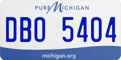 MI license plate DBO5404