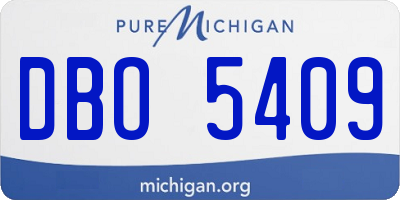 MI license plate DBO5409