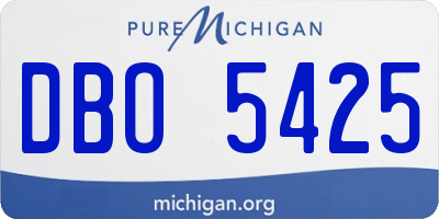 MI license plate DBO5425
