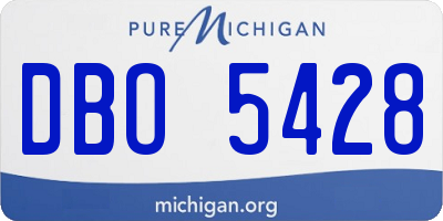 MI license plate DBO5428