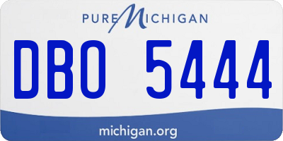 MI license plate DBO5444