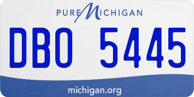 MI license plate DBO5445
